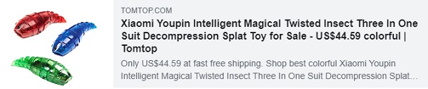 52% OFF for Xiaomi Youpin Intelligent Magical Twisted Insect Three In One Suit Decompression Splat