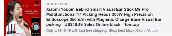 41% de réduction pour Xiaomi Youpin Bebird Smart Visual Ear Stick M9 Pro multifonctionnel 17 têtes de cueillette